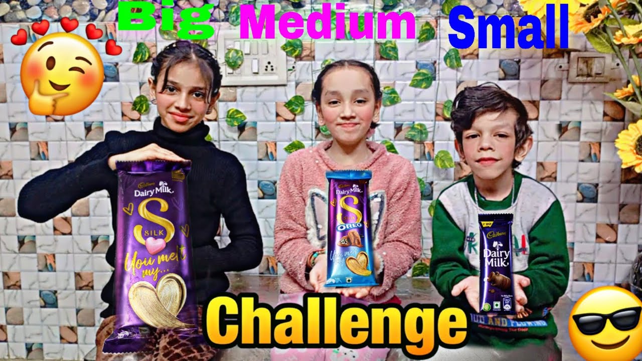 Big Vs Medium Vs Small Food Challenge 