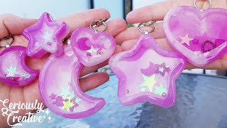 Watch Me Resin #92 | Soft Pink &amp; Pearl Shaker Keychains | Seriously Creative