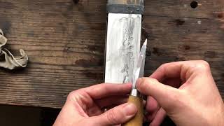 Sharpening a Sloyd knife (part 1 of 2)