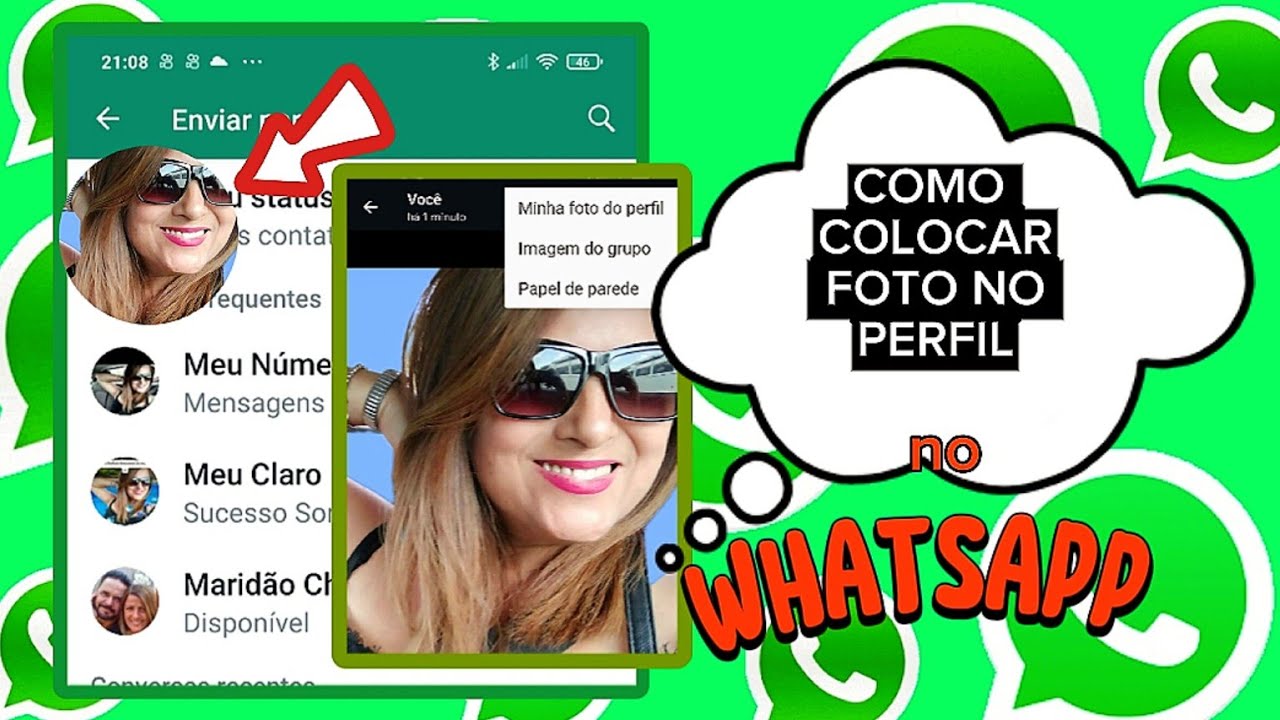 COMO COLOCAR OU TROCAR SUA FOTO DE PERFIL DO WHATSAPP - YouTube
