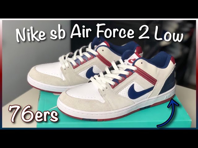 Nike sb Air Force 2 Low '76ers' REVIEW AND ON-FEET - YouTube