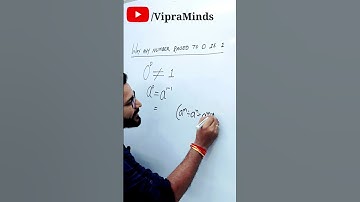 Why any number raised to zero is 1 | 0 raised to 0 #math #mathematics #shorts