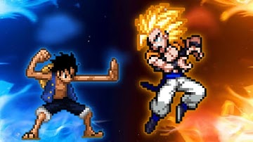 Luffy Pre Timeskip V2(New) VS Gogeta (All Form) in Jump Force Mugen
