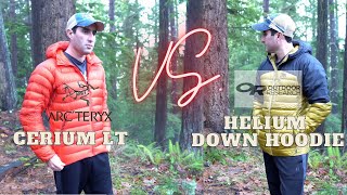 Outdoor Research Helium Down Hoodie Vs. Arcteryx Cerium LT: Down Jacket Battle