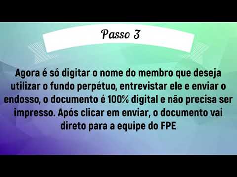 Endosso eletrônico do Bispo - Fundo Perpétuo de Educação