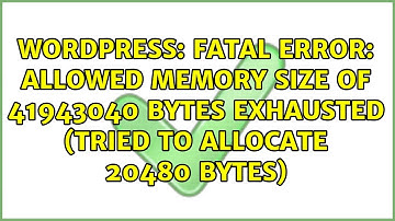 Fatal error: Allowed memory size of 41943040 bytes exhausted (tried to allocate 20480 bytes)