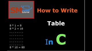 How to Write Table in C | C Language  | C Programming | Coding