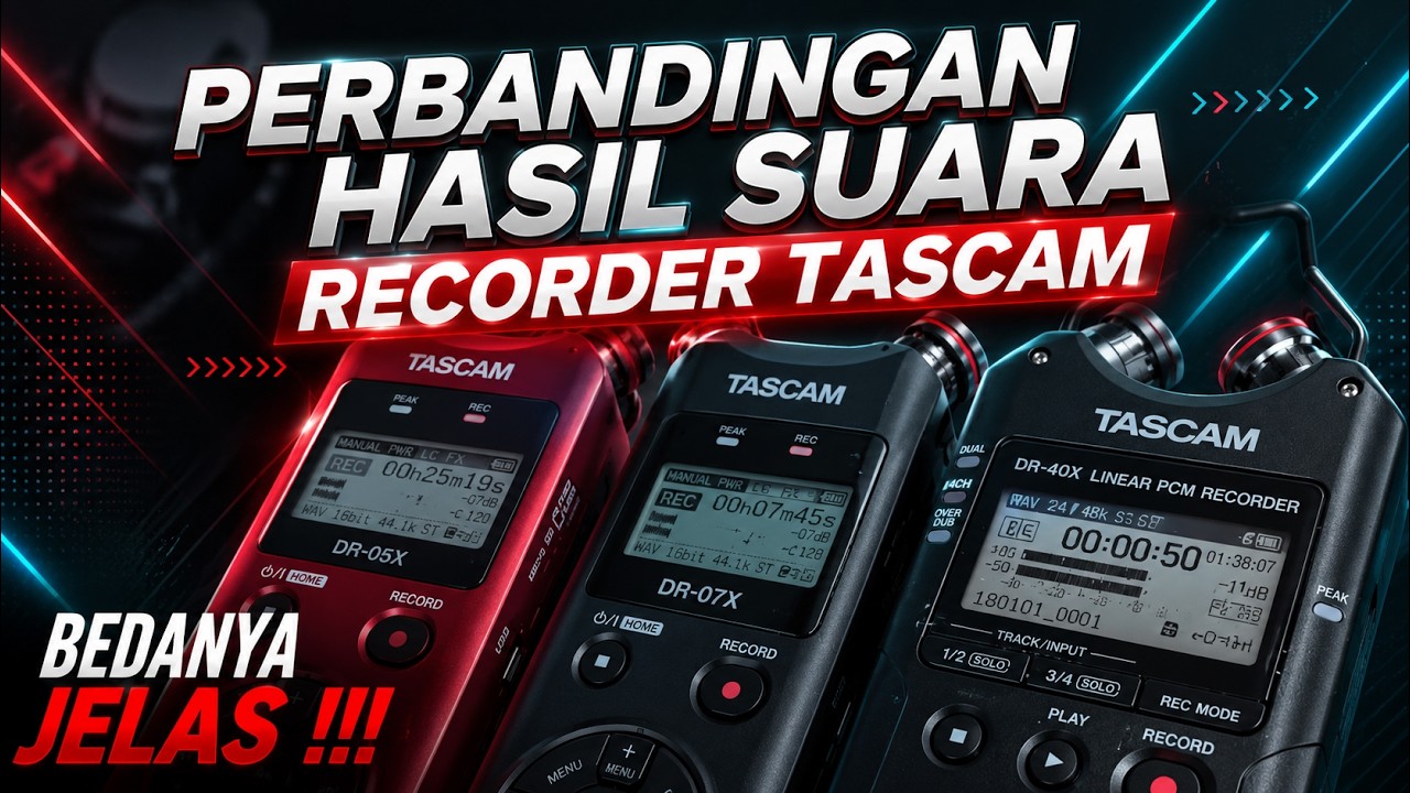 PERALATAN NGONTEN AUDIO YANG KALIAN MUSTI PUNYA - TASCAM RECORDER COMPARISON!