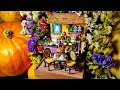 Diy miniature dollhouse cute cafe with tiny food and halloween decor