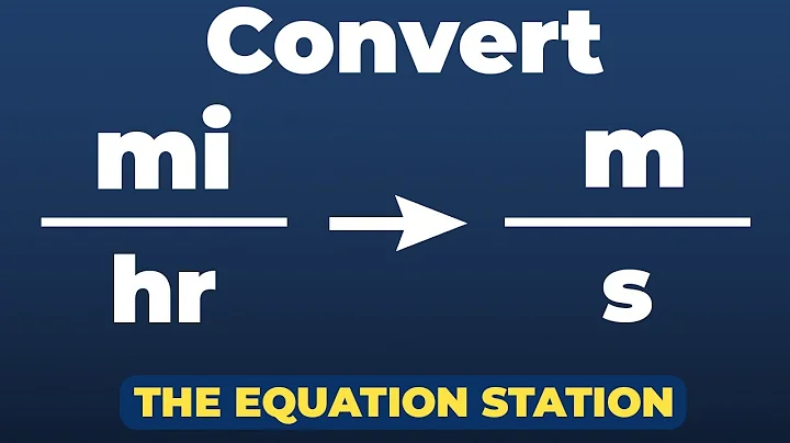 How to convert miles per hour to meters per second | Physics Practice Problem