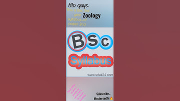 Bsc 3rd year zoology syllabus paper 2nd...😊.                     #bsctopper #study #Bsc