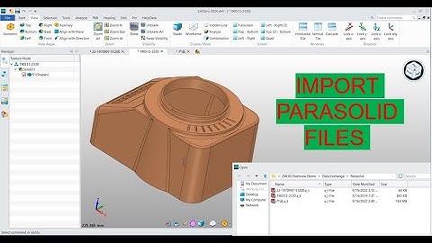 Import/Open PARASOLID files in ZW3D/CADBro