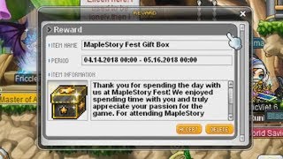 Opening the MapleStory Fest Gift Box