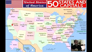 The 50 U.S. State & Capitals Song (w/ Map Animations)