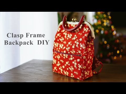 Super Easy Clasp Frame Bag DIY, Metal clasp frame bag with piping