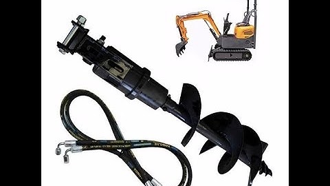 Mini Excavator Auger Attachment Installation