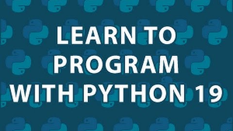 Learn to Program 19 Python SQLite Tutorial