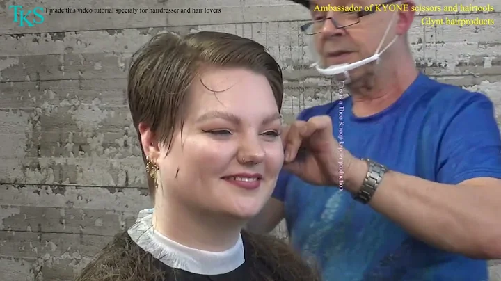 Patricia's Pixie haircut Platinum blonde Bleach an...