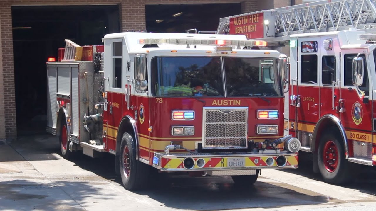 Austin Fire Department Engine 1 (reserve) responding YouTube