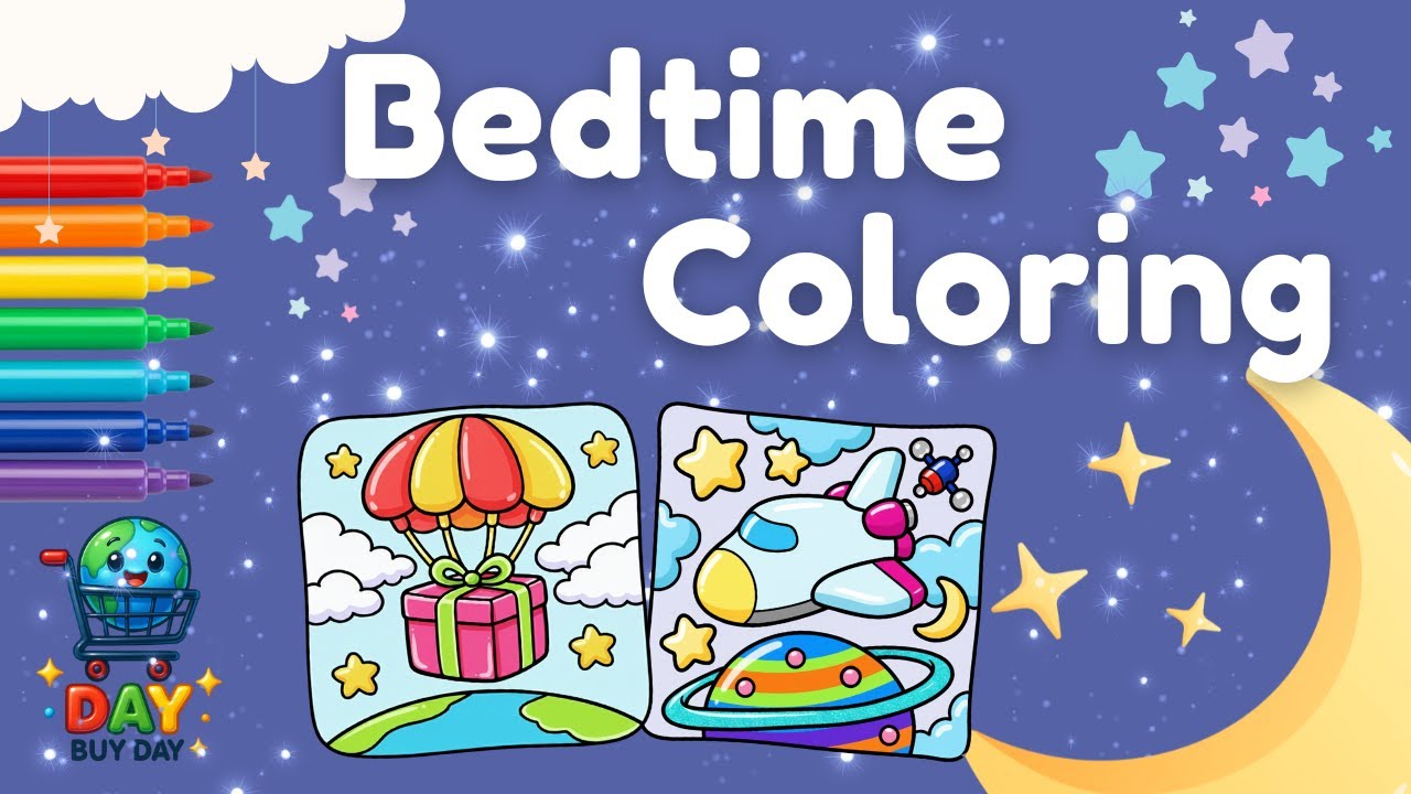 Bedtime Coloring Lullaby for Kids🌙💤🖍️ | Day Buy Day’s Best Calm & Cozy Colors & Stories