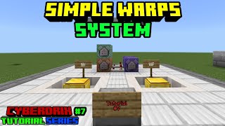 How To Make A Simple Warp System For MCPE 1.20+ (Minecraft Bedrock) | Tutorial Series