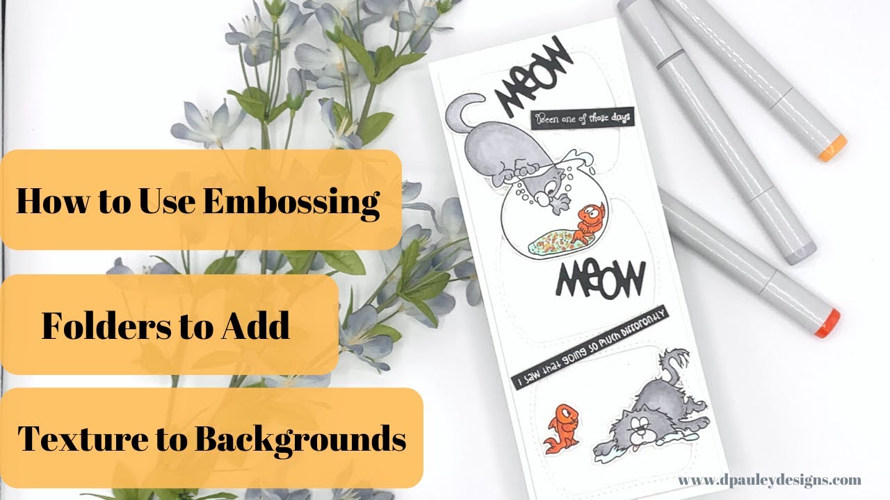 How to Use Embossing Folders to Add Texture to Backgrounds - YouTube