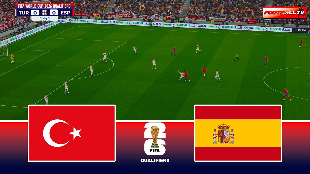 TURKEY vs SPAIN - FIFA World Cup 2026 Qualifiers | Full Match All Goals | Pes 21 Gameplay