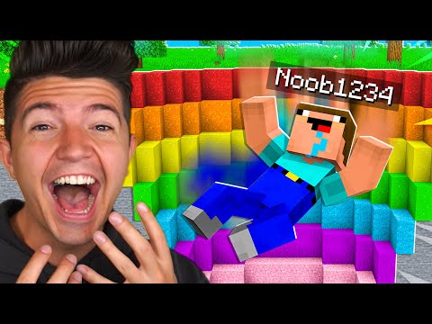 Noob1234 vs Minecraft's BIGGEST Dropper! – Challenge