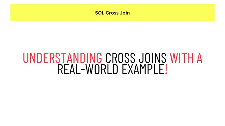 SQL Cross Joins Explained Using a Real-World Example!