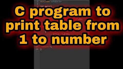 Write a c program to print table from 1 to number | #shorts #code #coding #coder #reels