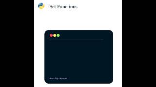 Python 💻 | Set Functions | set.remove() #python #coder #programming