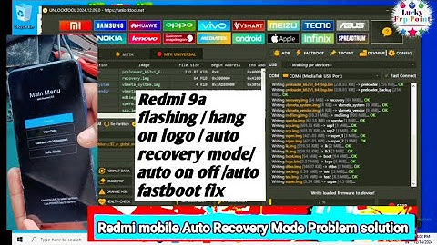 Redmi 9a flashing/hang on logo fix /auto recovery mode fix/ fastboot fix #unlocktool