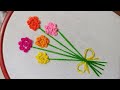wonderful new flower embroidery design || super easy flower stitch full tutorials step by step. 