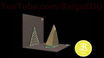 Front View and Top View of Section of Pentagonal Pyramid - #ReignEdu Animation Series #ED96