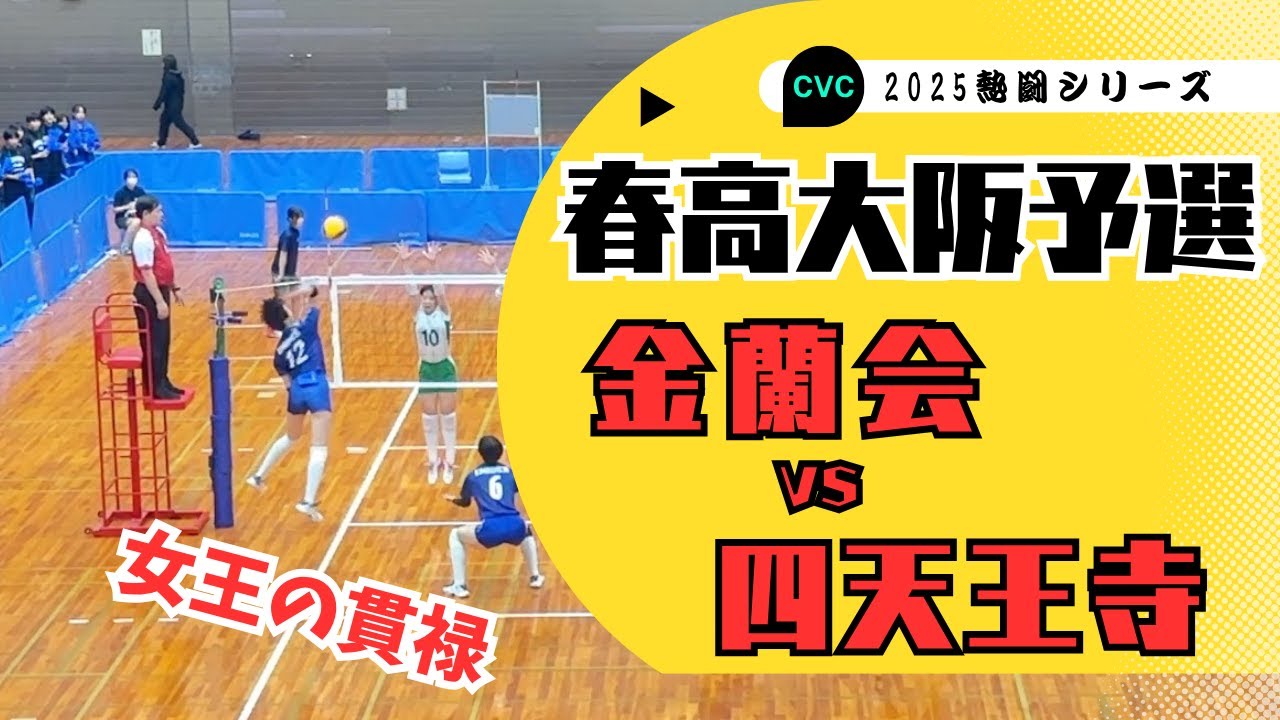 【バレーボール】春高大阪予選　金蘭会VS四天王寺　
