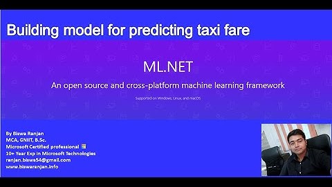 Building a Machine learning model for predicting Taxi fare using C# ML .NET