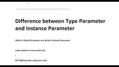 Revit Basic (Day 203) - Type Parameter and Instance Parameter