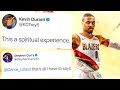 NBA PLAYERS REACT TO DAMIAN LILLARD 55 PTS vs DENVER NUGGETS GAME 5 - DAME GOES GOD MODE