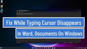 Fix While Typing Cursor Disappears In Word,  Documents On Windows  11/10/8/7