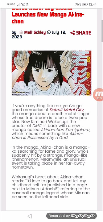 Detroit Metal City Creator Launches New Manga Akina-chan