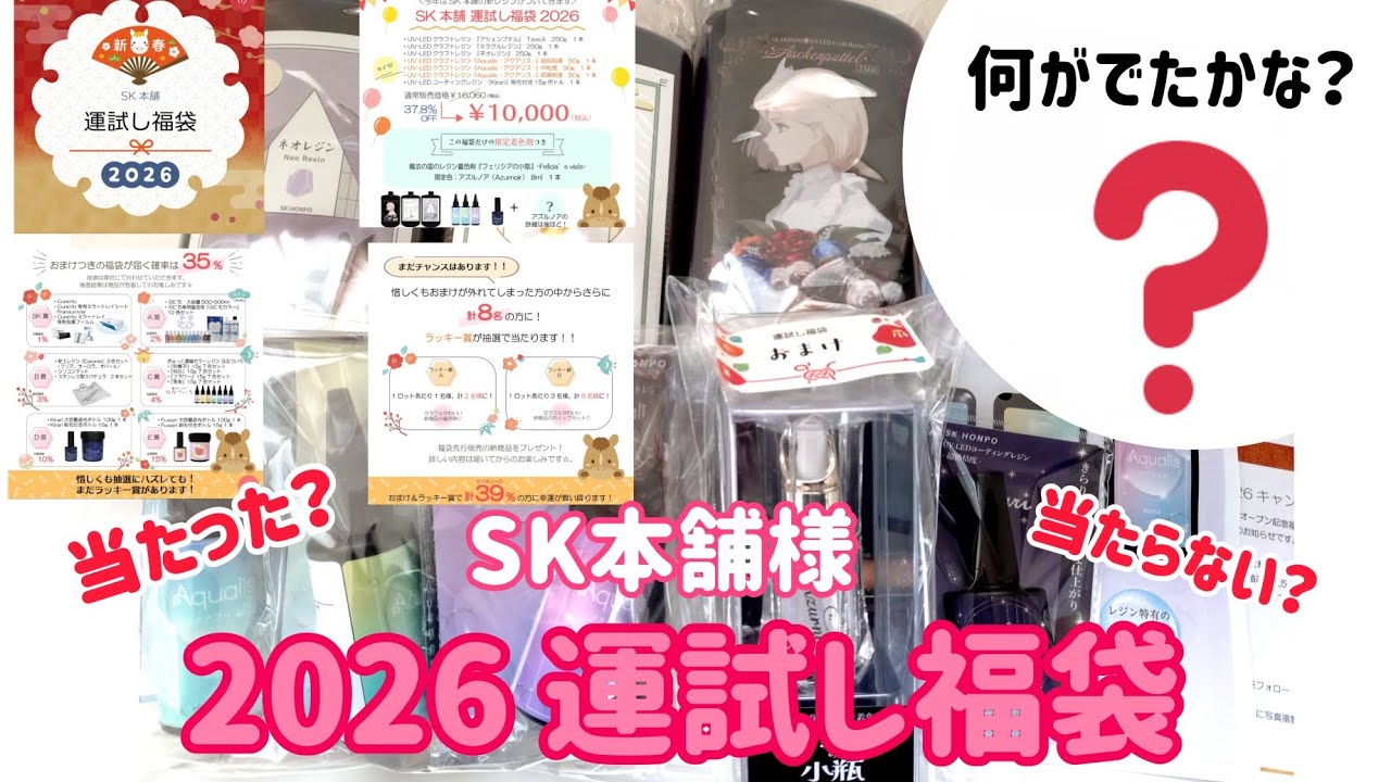 【2026福袋開封】SK本舗様の運試し福袋開封動画。今年も何か当たったのか？当たらなかったのか？さてどっち？？ #福袋 #福袋開封 