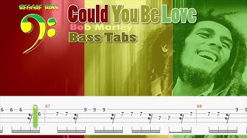 Thumbnail of Bob Marley - Could You Be Loved (Bass Cover with Tabs)