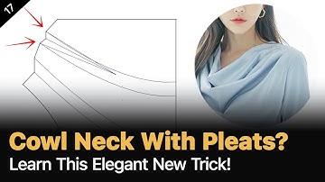 How to Cut & Draft a Pleated Cowl Neck Pattern: Easy-To-Follow [Pattern Making Tutorial]