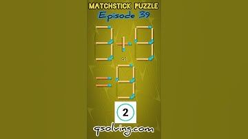 3+9=9 Move only one matchstick to correct this equation Match stick puzzle episode 39 #matchstick