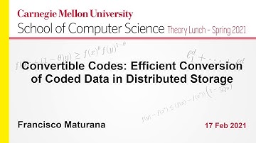 Francisco Maturana: Convertible Codes: Efficient Conversion of Coded Data in Distributed Storage