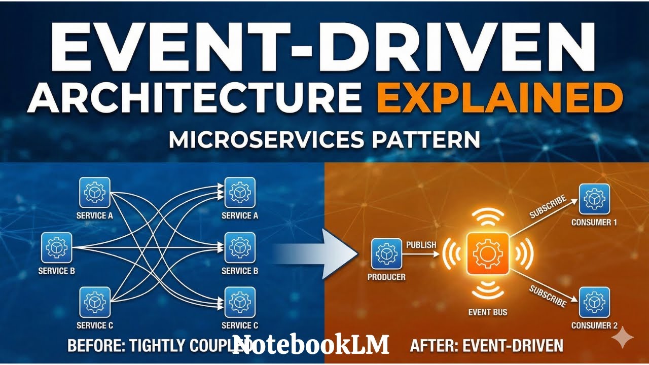 Explain the Event Driven Architecture Pattern in Microservices - YouTube