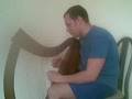 Sean barry playing improvisation on celtic harp