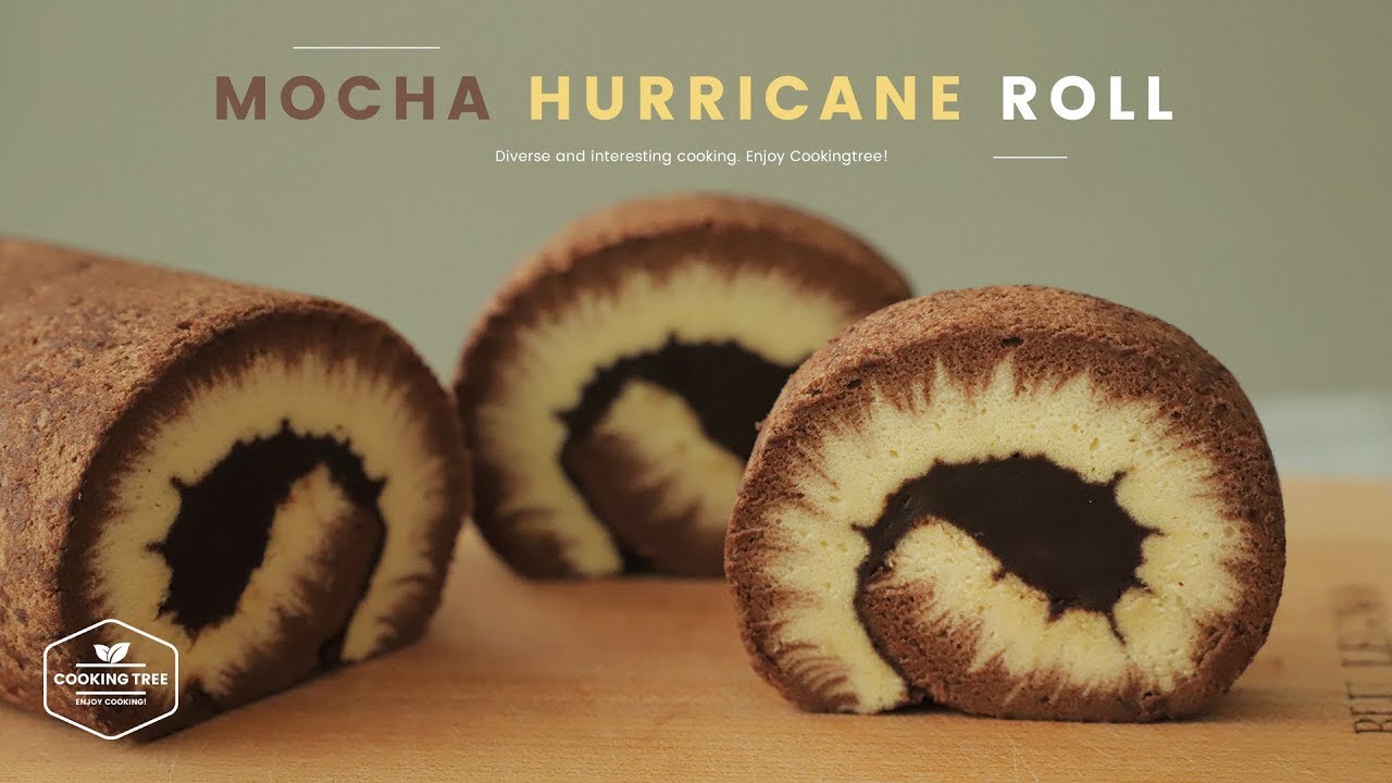 ⁣모카 허리케인 스위스 롤케이크 만들기 : Mocha Hurricane Swiss Roll Cake Recipe | Cooking tree