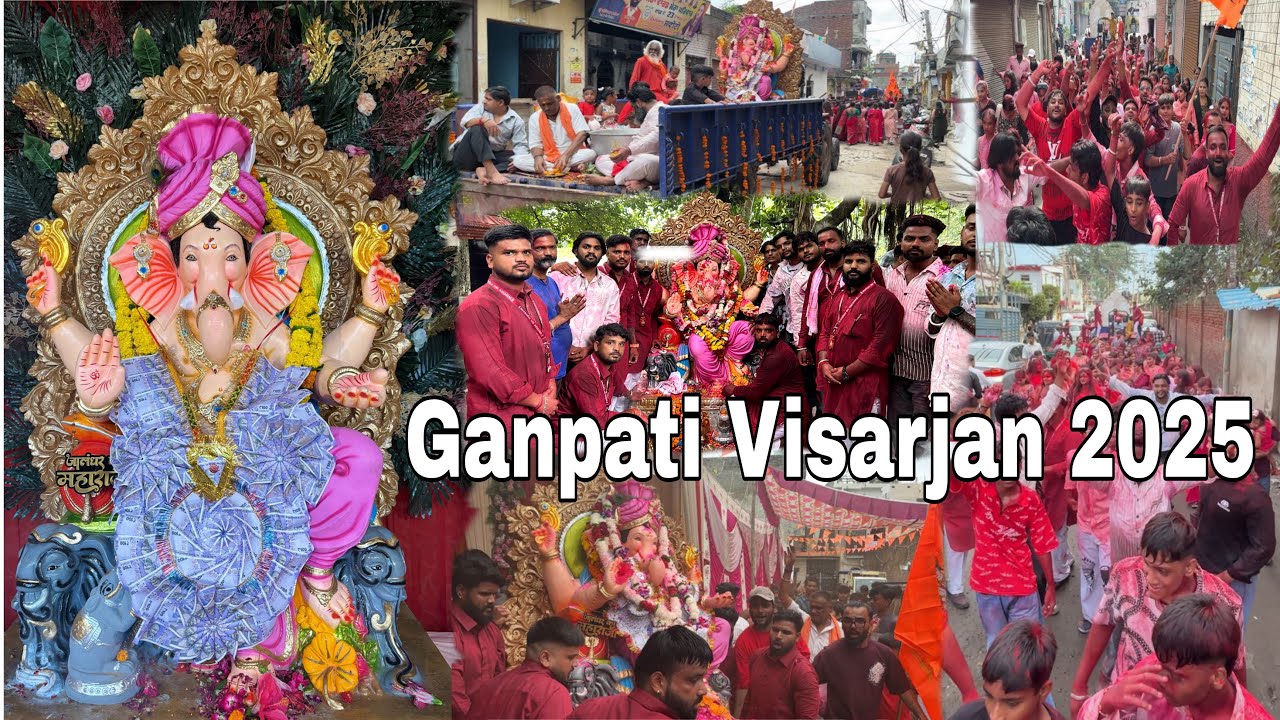 Ganpati Visarjan 2025 // Ganpati Sobha Yatra Jalandhar (Punjab ) Jalandhar Ka Maharaja Visarjan 2025