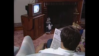 Watching TV with the family in 1988